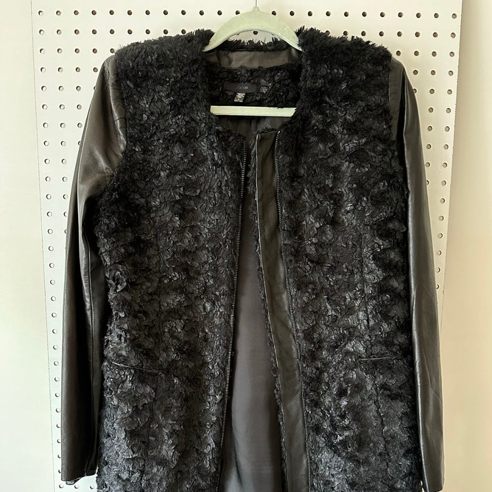Joe's Jean Leather Coat Size Small